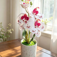 Artificial Flower in Pot Real Touch Fake Flower in Pot Potted Tabletop for Living Room, Office