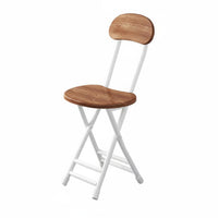 Foldable Design Portable Backrest Seat Space-Saving Folding Chair Lightweight Collapsible Stool No Assembly Required for Street Vendors, Homeowners, Dormitory, Dining Room, Small Apartments, Outdoor Events