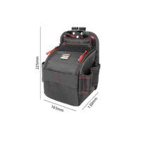 Compact Electrician Tool Pouch Heavy-Duty Tool Pouch with Belt Loop Sturdy Organized for Jobsite