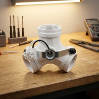 Ceiling Light and Ceiling Fan Splitter with E27 Lamp Holder, 5-position Adjustable Fan Light and Bulb Holder, E27 Lamp Base, Medium Base