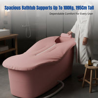 Adult Bathtub, Thickened Full Body Soaking Tub with Lid, Plastic Insulated Bath Basin, Easy Assembly for Home Use