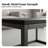 Modern rustic aesthetic and design C-Shaped Snack Table Space-Saving Design Household Furniture Multi-Functional Multifunctional for Apartment Dwellers, off-site Workers, Living Room, Small areas, Bedroom, Home Office
