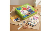 Punched Holes Animal Threading Board Printed Cartoon Lacing Practice Board Colorful Learning Toy Rounded Edges for Children