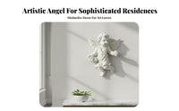 Angel Wall Planter European Design Resin Angel Sculpture 3D Effect Cherub Wall Vase for Living Room, Bedroom, Entryway