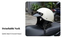 Japanese Design Helmet Unisex Retro Half Helmet Breathable Secure Headwear for Men, Women, Summer, Daily Commute
