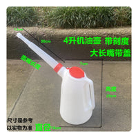 Oil Can Large Capacity Oil Measuring Container With Lid Automotive Fluid Pitcher for Garage