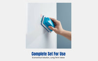 Blackboard Eraser, Whiteboard Eraser, Washable Chalk Eraser, Removable Cloth, Marker Cleaner, Set with Replacement Cloth