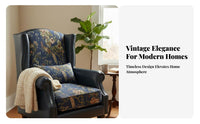 Highrear backrest Chair USA-inspiredaesthetic & construction Upholstered side-shield armchair Vintage Look Single Sofa for Readers, Home Decorators, Study, Bedroom, Office