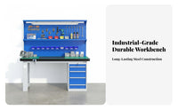 Anti Work Table High Load Capacity fitter's Bench Wear-Resistant Heavy Duty Work Station for Fitters, Technicians, Factory, Warehouse, Basement
