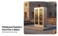 Fire Equipment Storage Cabinet Heavy-Duty Construction Micro Fire Station Cabinet Lockable for Officers, Factories, Warehouses, Industrial Site