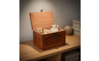 Vintage Wooden Storage Box Lockable Retro Decorative Storage Case Vintage Treasure Chest Multipurpose Retro Jewelry Organizer