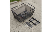 Rear Bike Basket with Handle Sturdy Rear Cycle Basket with Handle Portable for Commuting