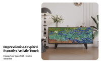 2-Door graphic panel Cabinet Modern Minimalist design Sideboard Multifunctional Storage Furniture for homeowners, Renters, Entryway, Living Room, Hallway