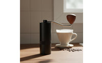 Manual Coffee Grinder Consistent Grinding Hand Crank Coffee Grinder All-Metal Frame Double Bearing System for Home Baristas
