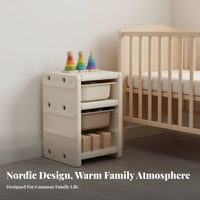 Multi-Bin Toy Organizer animal Design children's Furniture Removable Bins for children