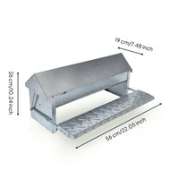 Metal Treadle Fowl Feeder Rodent-Resistant Treadle Chicken Feeder No Waste for Chickens, Backyard