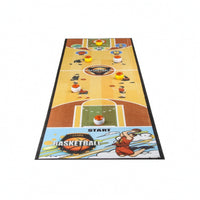 Basketball Play Mat with Game Pieces Playful Basketball Game Mat Sports Rug Interactive Toy Fun for Children, Playrooms