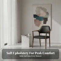 Upholstered Armchair with Backrest Italian Aesthetic Indoor Seating Light Luxury Minimalist Design for Dining Room, Bedroom