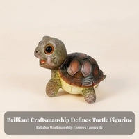 Oversized Eyes Resin Turtle Figurine Compact Cute Turtle Figurine Decorative Display Piece Miniature for Garden
