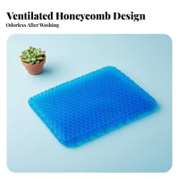 All Seasons Use Honeycomb Gel Cushion High Elasticity Gel Seat Cushion Non-Slip Cover for Students, Office Workers, Home, Classroom, Stadium