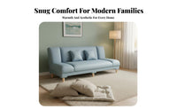 Space-Saving Foldable Futon Bed Adjustable Backrest Convertible Futon Multi-Positional Sleeper Couch Ergonomic Support for Apartment Dwellers, Couples, Students, Small Areas, Dorm Room, Bedroom, Home Office