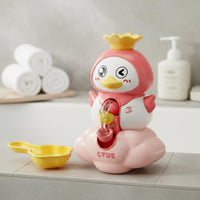 Battery Battery-Less Duck Water Wheel Toy Rotating Waterfall Bath Toy for Babies, Toddlers, Kids, Bathtub, Bathroom