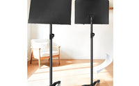 Foldable Music Stand Telescoping Pole Folding Music Stand Anti-Slip Feet