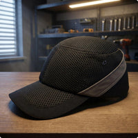 Lightweight Mesh Safety Helmet Curved Brim Cap-Style Helmet Rounded Crown Safeguarding Gear Short Bill