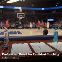 Dry Erase Basketball Coaching Board Reusable Soccer Coaching Board Full & Half Field Layout for PE Teachers, Training Sessions