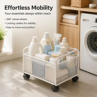 6 Tier Garage Storage Shelving Unit, Mobile Garage Storage rack on Wheels, Easy Assembly for DIY Tools, Sturdy Material