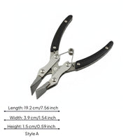 2 Pieces Stainless Steel Flat Jaw Tension Loaded Parallel Jaw
