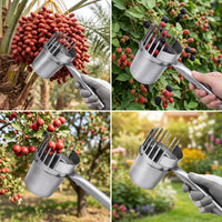 Fruit Harvesting Tool Sturdy Fruit Picker with Metal Basket Harvester for Gardeners, Orchardists, Backyard Garden, Orchard