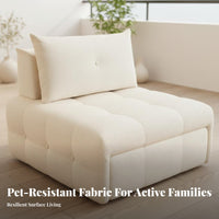 2-in-1 Design plush Floor Sofa Space-Saving adaptable Couch Minimalist design Home Furnishing Foldable for Apartment Dwellers, Students, Young Adults, Balcony, Guest Room, Small Spaces
