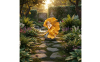 Winged Fairy Ornament Weather-Resistant Fairy Statue Handcrafted Look Home Decoration for Patio, Outdoor