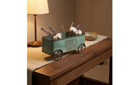 Rectangular Vintage Planter Cart Rounded Corners Distressed Planter Cart Indoor Outdoor Use