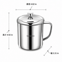 Stainless Steel Mug Tumbler with Lid, Heat and Cold Retention, Vacuum Insulated, Office, Outdoor