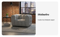 Tufted cumulus Couch Boucle material Sofa Minimalist & aesthetic Living Room Furniture for Interior Designers, Apartment Dwellers, Lounge Area, Studio