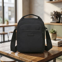 Shoulder Bag and Crossbody Bag for Women and Men, Canvas Bag with Polyester Lining and Shoulder Strap, Solid Color Work Bag, 1 Pack