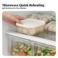 Partitisingle-unitd Design Divided food container Stackable Divided Container with Lid food-safe material complimentaryzer Organizer prepvents Odor prepvent flavor transfering for Home Organizers, Meal prepppers, Families, Refrigerator, Pantry