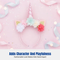 Kids Magical Horse Flower Headband, Festive Gathering, Handmade, Colorful, Stage Performance, Photo Prop