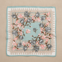 Korean Style Velvet Scarf for Women, Multi-purpose Square Shawl Headscarf