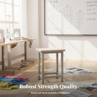 Anti-Static Utility Stool Raised Height Four-Legged Square Stool DurableDuty Work Seat functional and aesthetic for Factory Workers, Professionals, Workshop, School, Assembly Line, Office