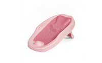 Quick-Draining Baby Bath Support Low-Slung Bath Support with Foldable Leg Compact Infant Bathtub Seat Portable for Bathroom