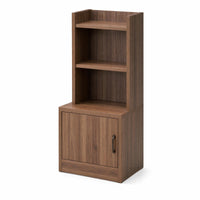 Storage Cabinet with Bookshelf Space-Saving Bookshelf with Cabinet Tall Bookcase with Door for Book Lovers