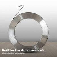 Stainless Steel Banding Strap Resistant Cable Bundling Metal Strap Stainless Steel Strapping Band for Electricians, Technicians, Outdoor Use