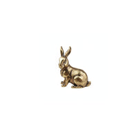 2 Pieces Tea Pet Brass Rabbit Figurine Artisan-Made Small Brass Rabbit Figurine Micro-Engraved Small Bunny Statue for Collectors