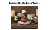 Santa Hat Hair Fastener Cute Design Mini Santa Hat Hair Fastener Festive Glitter Hairpin Soft Reindeer Branch Hairpin