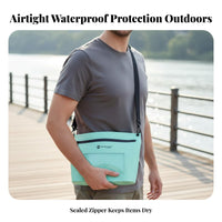Waterproof Shoulder Bag Internal Pockets Airtight Fastener Pouch Waterproof Crossbody Purse Outdoor Gear for Travelers, Kayaking