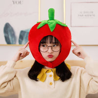 Tomato Hat Universal Fit Soft Tomato Headwear Soft and Comfortable Humorous Fruit Costume Hat for Performance