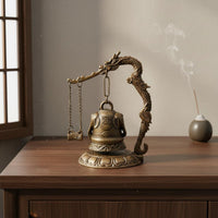 Exquisite Craftsmanship Bronze Dragon Bell Meaningful Gift Antique Bronze Bell for Office
